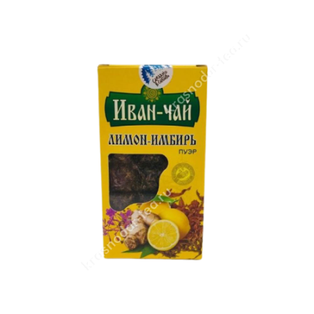 Иван-чай Лимон и имбирь плитка, 100 г 
