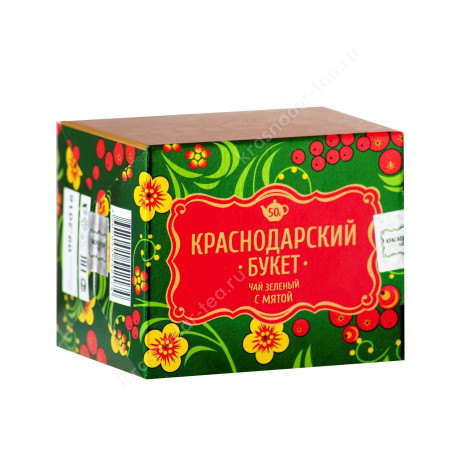 Чай зеленый "Краснодарский букет" с мятой, 50 г