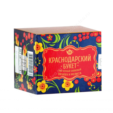 Чай черный "Краснодарский букет" с васильком и мелиссой, 50 г